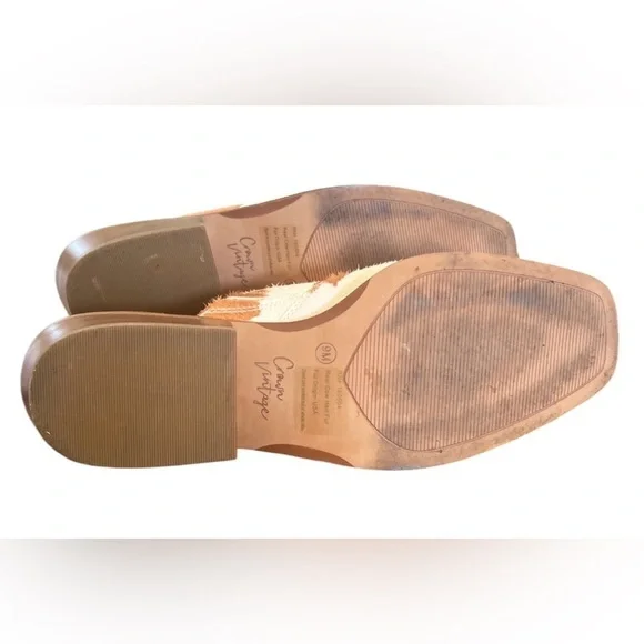 Crown Vintage Cow ๐ Girl Women's Mules - Tan - Picture 6 of 6